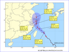 浙江气象台已对利奇马提升三级台风预警